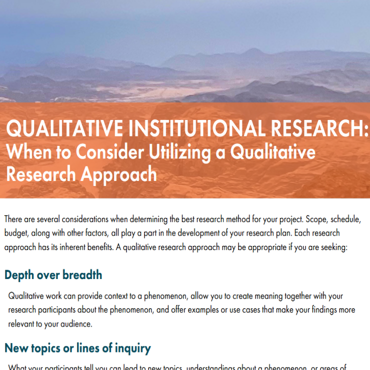 NAFSA 2025 Handout on When to Consider Utilizing Qualitative Research